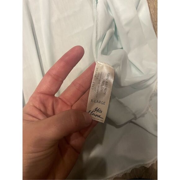 Miss Elaine XL Vintage Union Made Light Blue Robe with Pockets - Picture 5 of 8